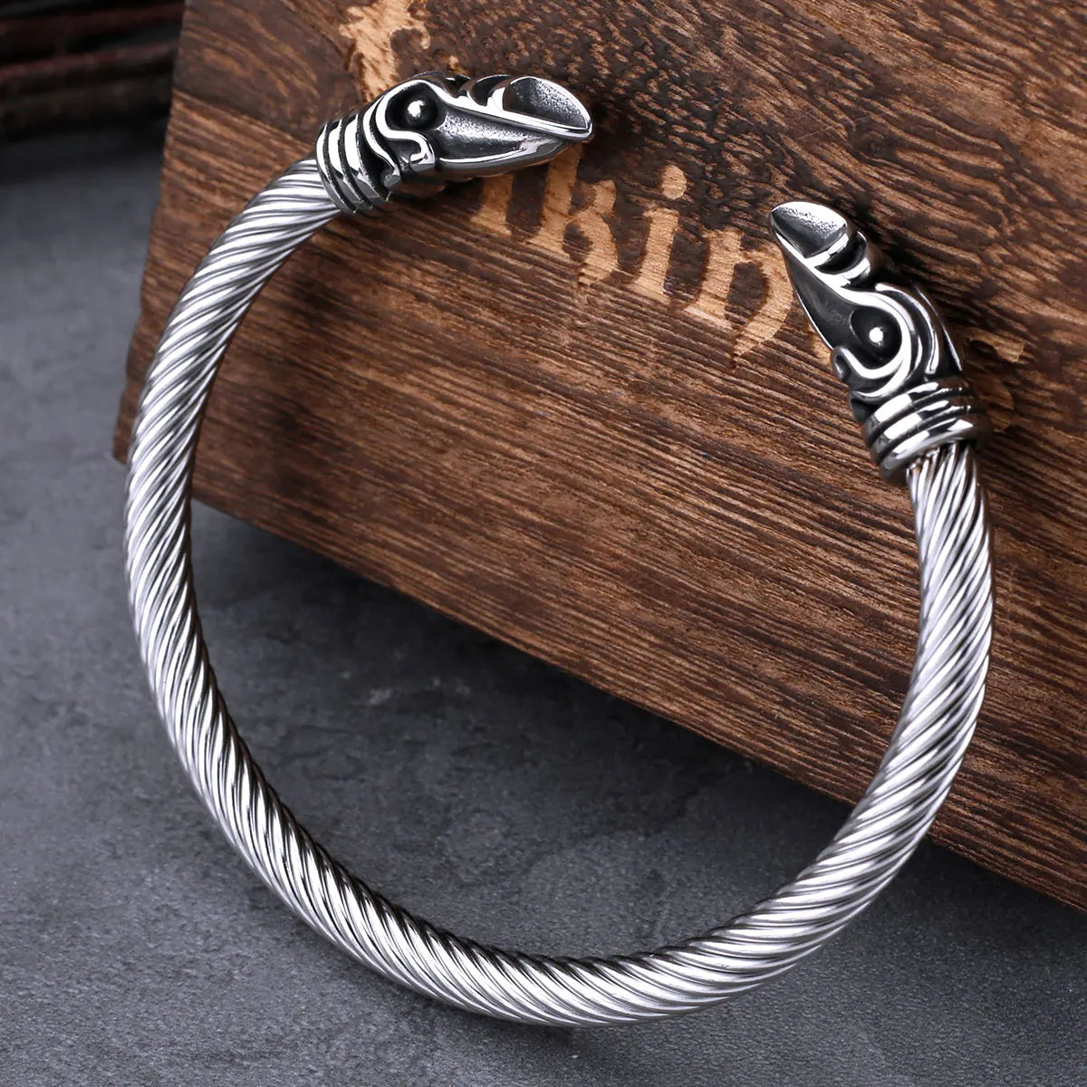 Viking Cable Chain Bracelet Nordic Stainless Steel Hip Hop Biker Wristband Cuff Arm Jewelry Gift Men Women Unisex Bangle