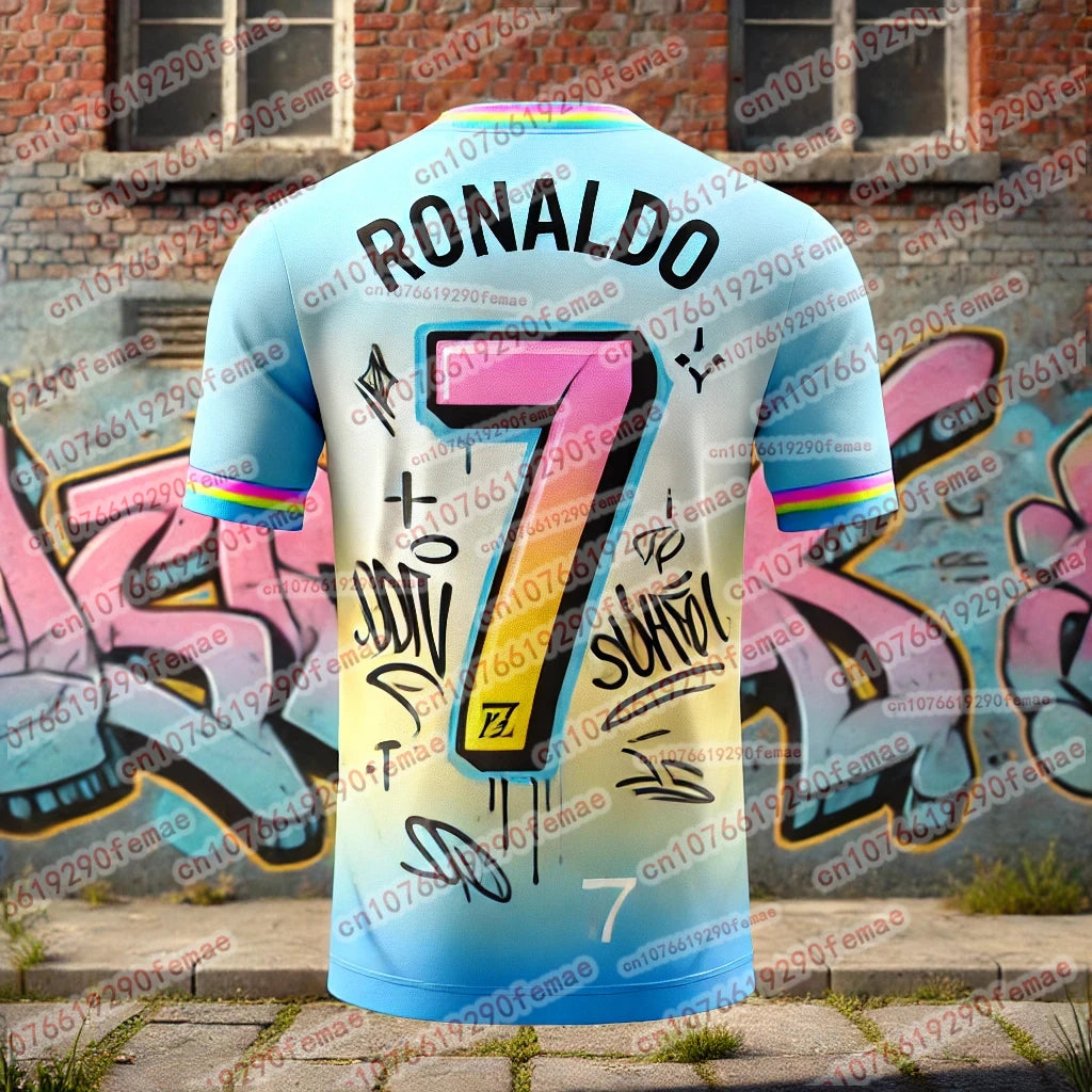 2025/26 Hot Selling Ronaldo's Fresh and Cool Summer Sports Shirt, Breathable, Quick drying, Comfortable T-shirt for Daily Use