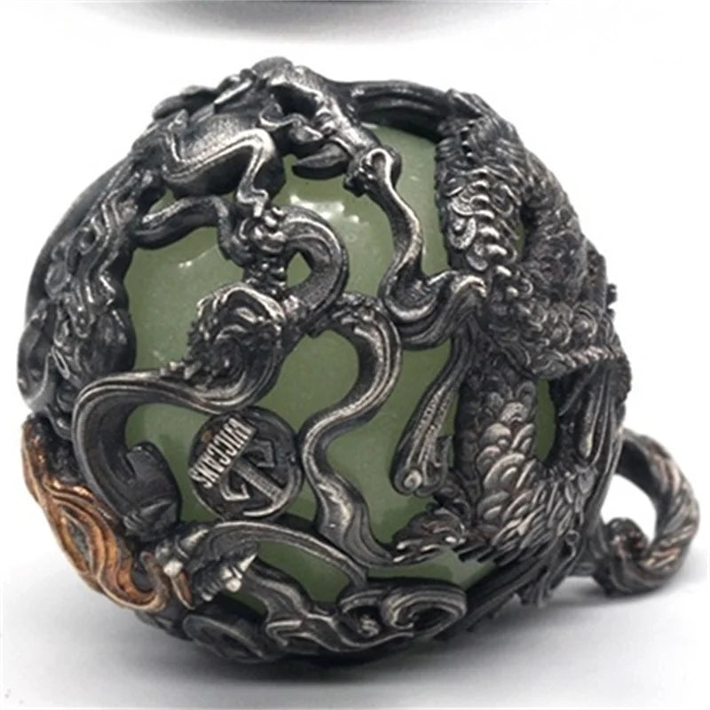 Retro Domineering Auspicious Dragon Pendant Necklace For Men Jewelry Lucky Amulet Necklace Male Choker Accessories