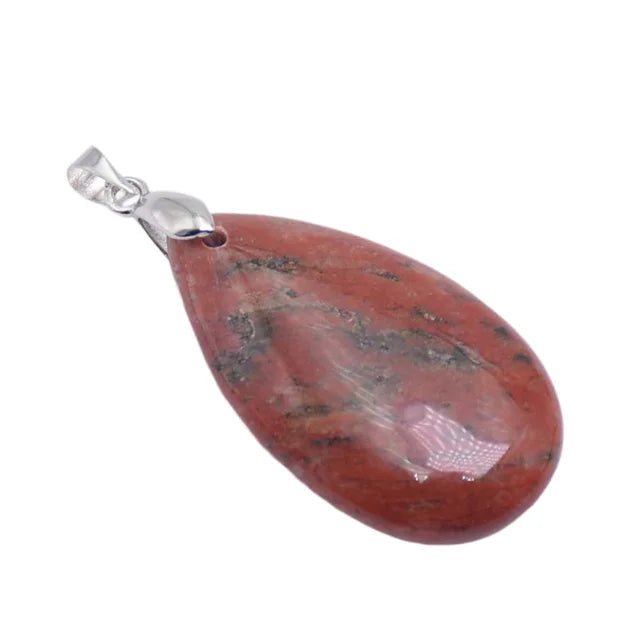 20x35mm Natural Labradorite Tiger's Eye Stone Crystal Howlite Aventurine Lapis Opal Jasper Water Drop Women Men Pendant Bead