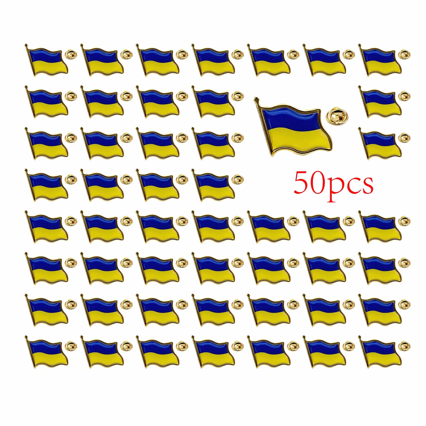 Ukraine Flag Lapel Pins - Bulk Pack Ukraine National Emblem Badges for Jackets Hats Backpacks And Clothes