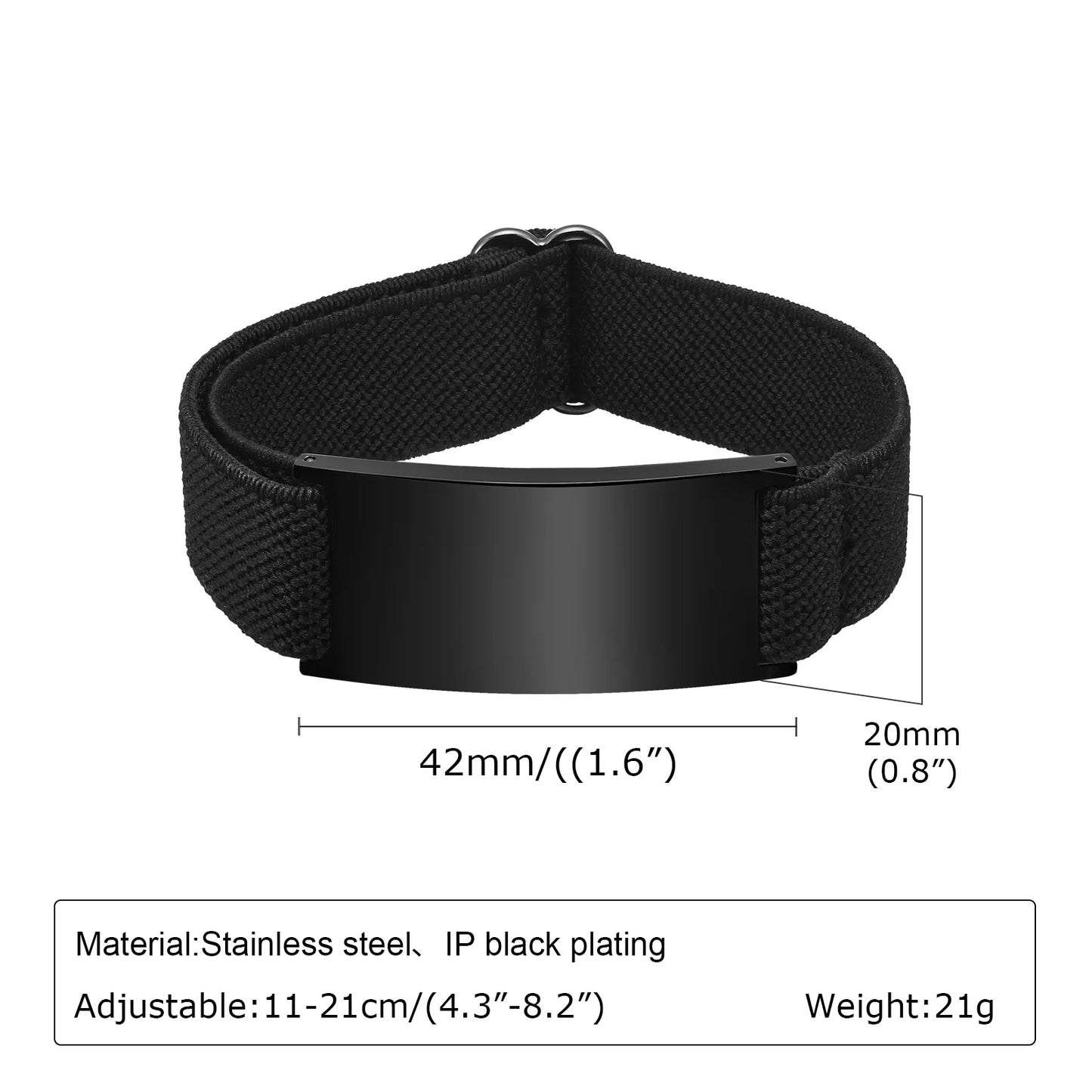 Vnox Custom Picture Photo Bracelets for Men Women, Adjustable Wristband, Personalized Image Text Name Momerial Bracelets Gift
