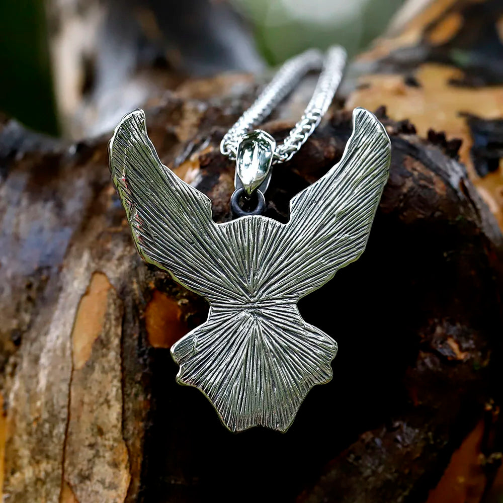 2022 NEW Men's 316L stainless steel Eagle Skull bird Head 3D Pendant Necklace Animal for teens jewelry Gift free shipping