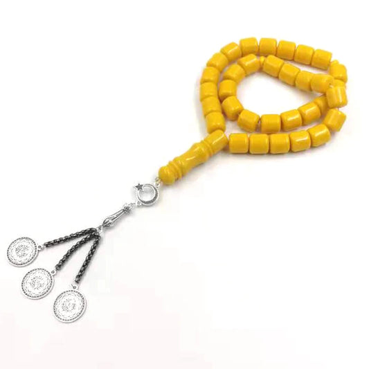Tasbih Yellow Resin Muslim bracelet Eid Ramadan gift islamic Accessories Misbaha turkish fashion jewelry product rosary bead