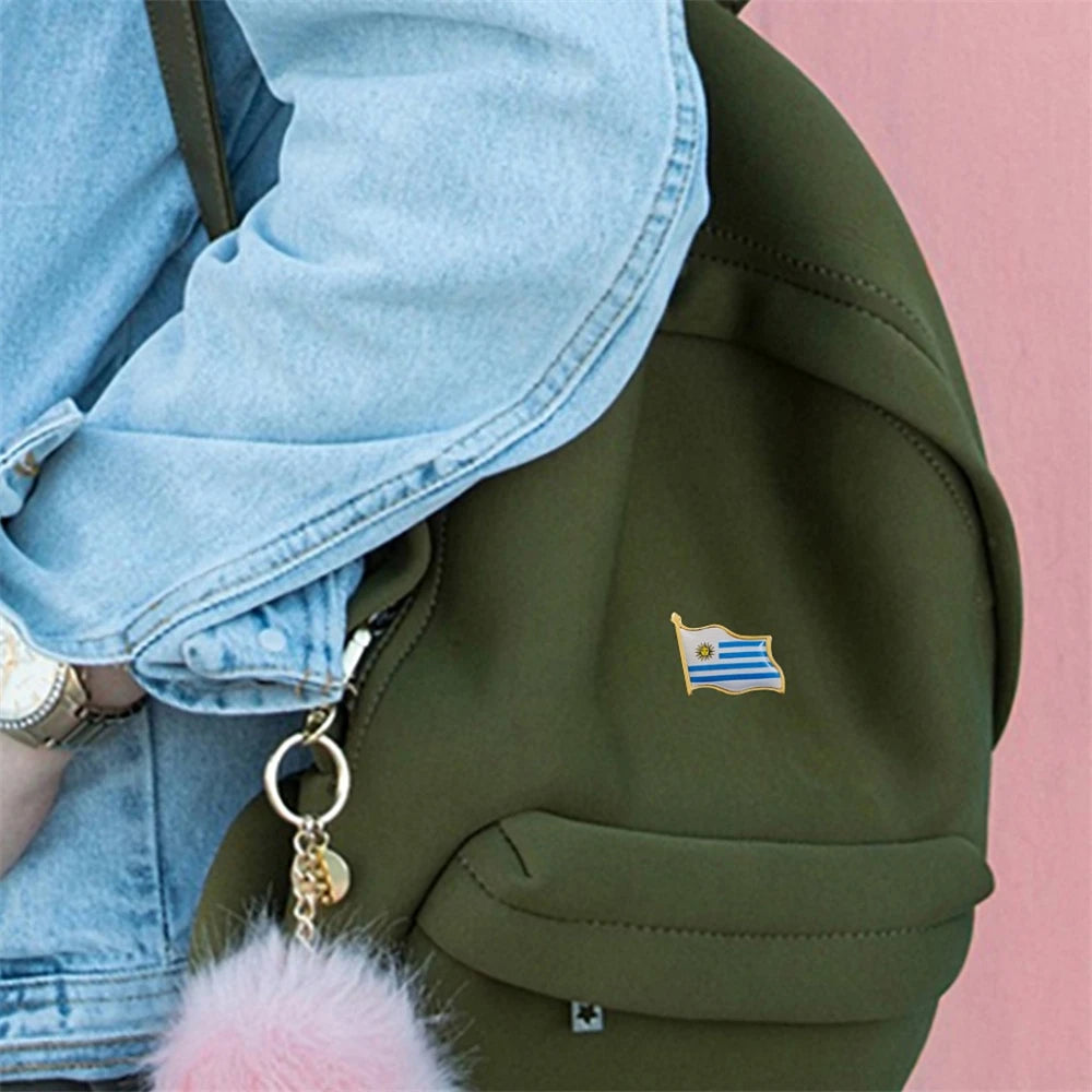 The Oriental Republic of Uruguay Of South America National Flag Badge Fashion Clothes Lapel Pins