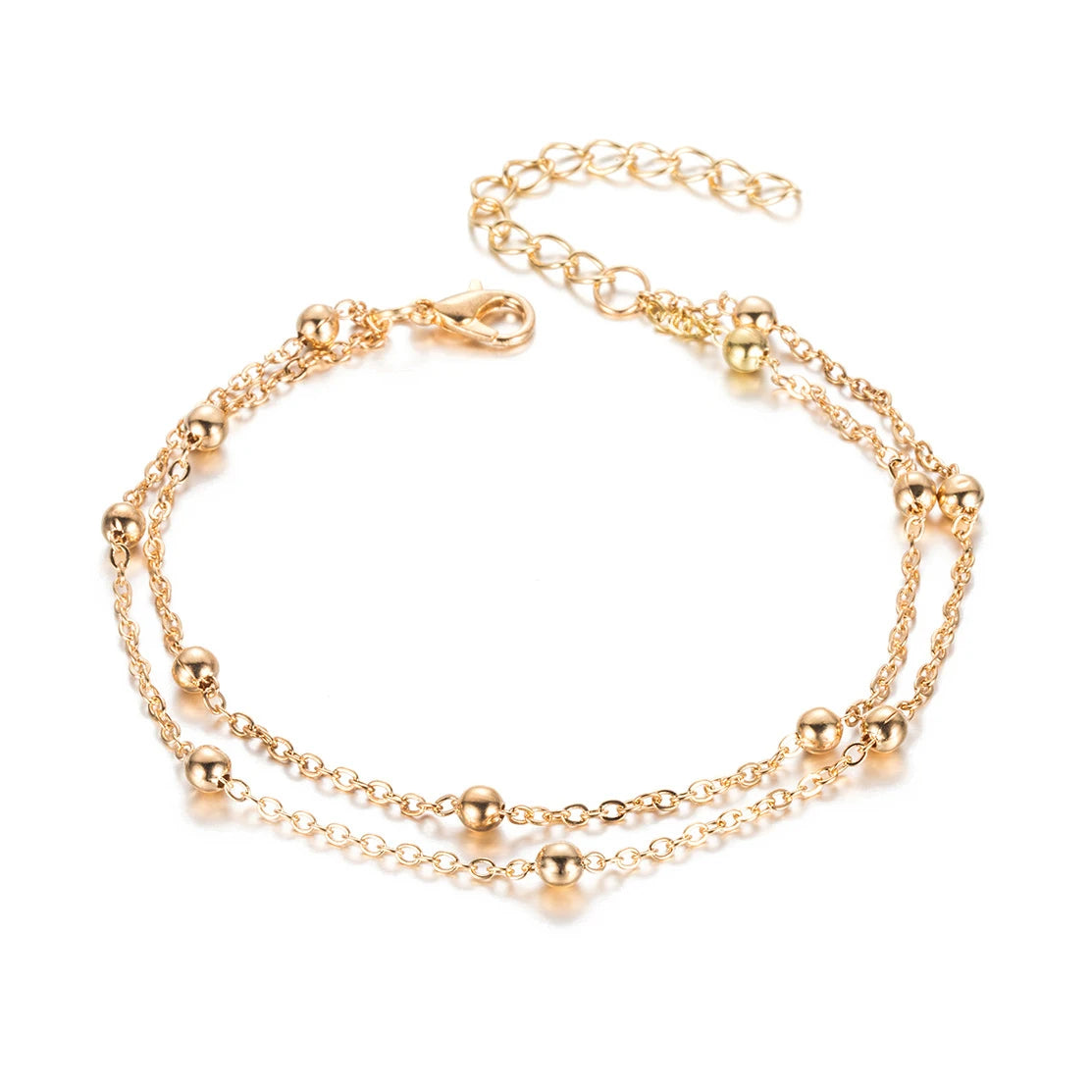 Vintage Star Elephant Bracelet For Women Boho Pendent Double Layer Anklet Bohemian Foot Jewelry Gift Drop Shipping
