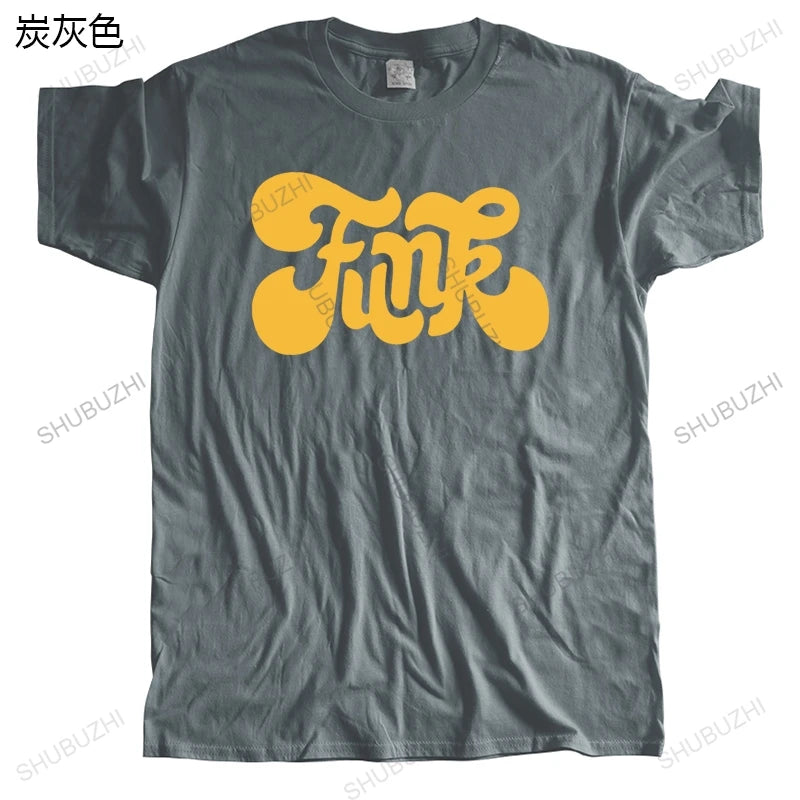 summer t-shirt men brand teeshirt Funk, Cool Music Yellow Quote Men'S Tee -Image By Gyms Fitness Black men t shirt euro size