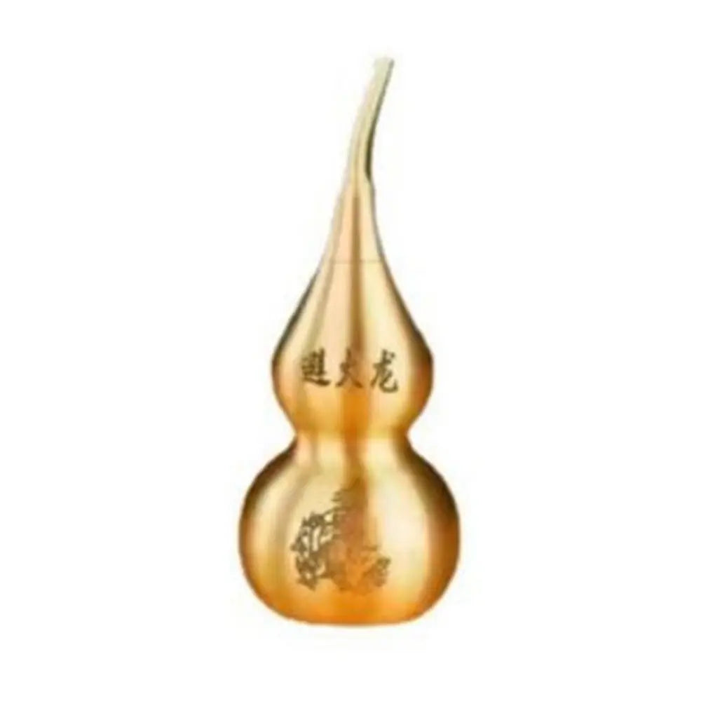 Feng Shui Handicraft Fire-avoiding Dragon Gourd Chinese Style Top Open Cover Copper Gourd Smooth Brass Table