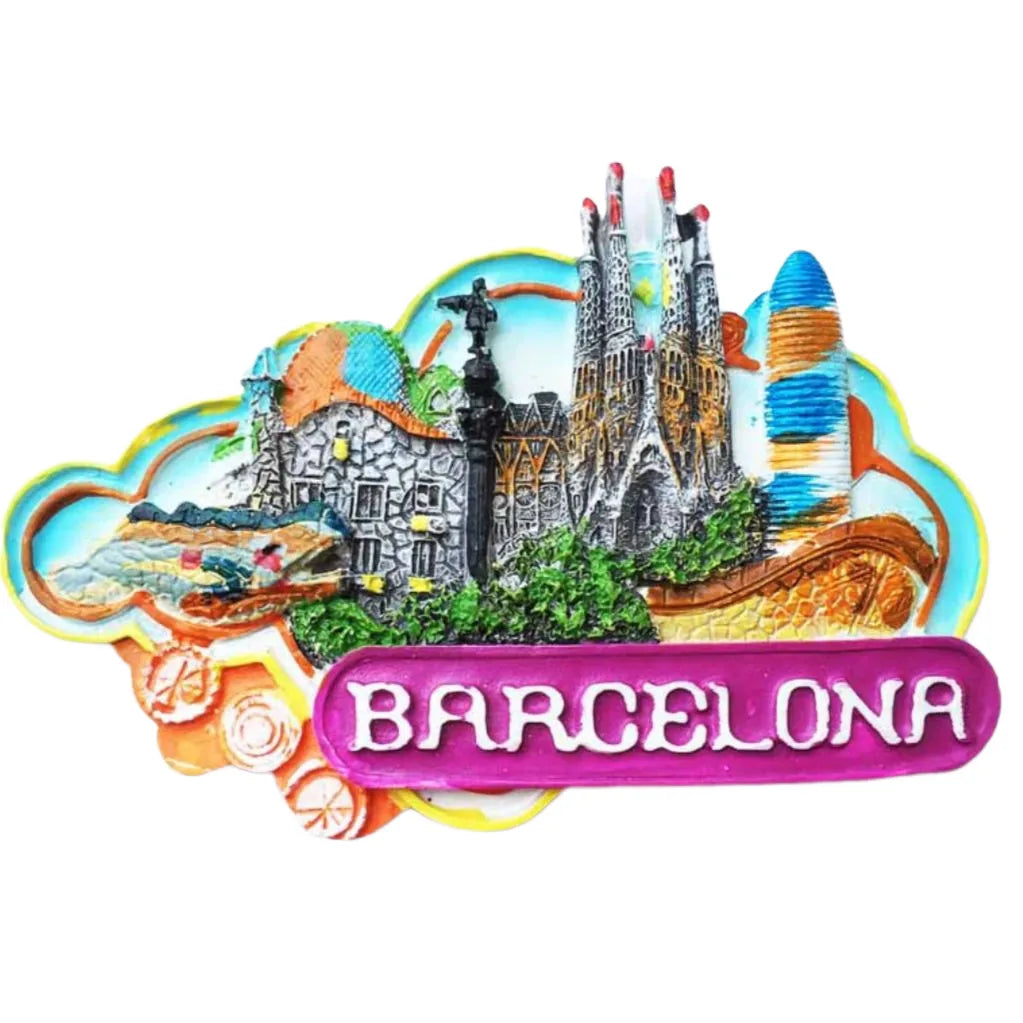 Spain Barcelona Fridge Magnets Tourist Souvenir Decoration Articles Handicraft Magnetic Refrigerator Stickers Collection Gifts