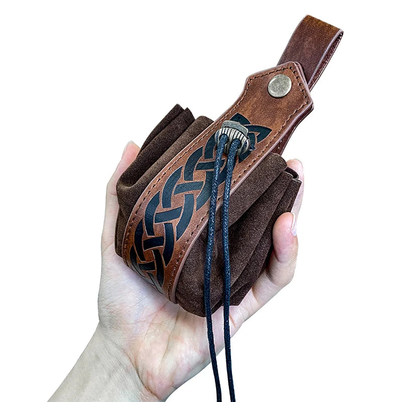 Viking-style Medieval Pouch That Can Be Hung On a Belt, Men's Coin Purse, High-quality Retro Waist Bag, Cool and Handsome Style