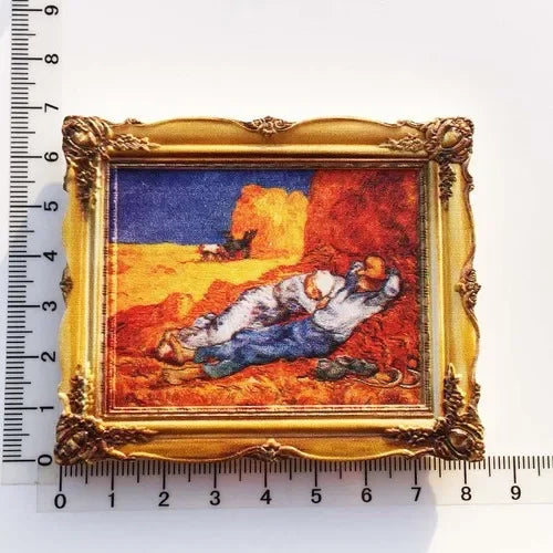 Van Gogh Picasso Oil Painting UV Photo Frame World Famous Paintings 3d Fridge Magnets Home Decoration Collection Gifts