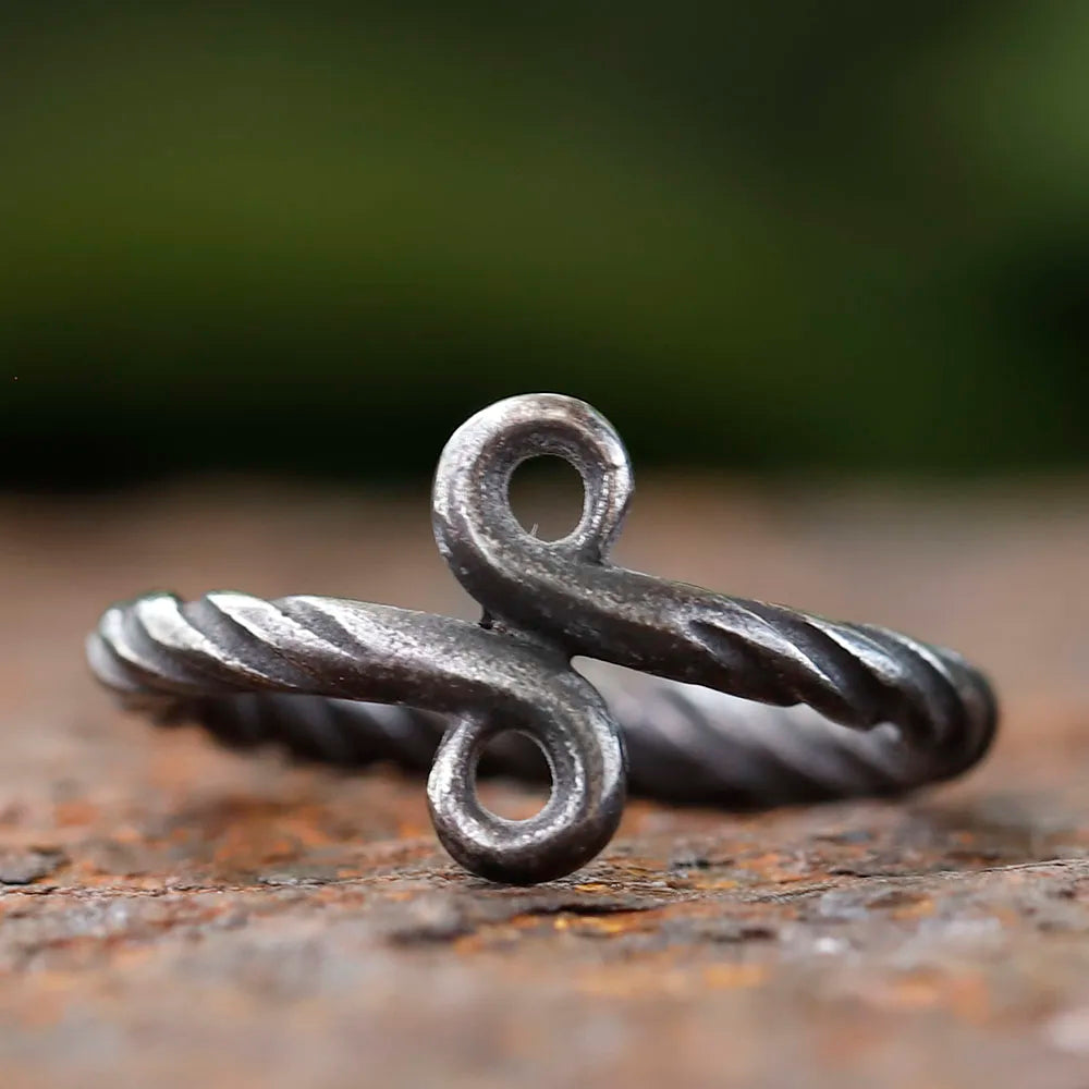 2024 NEW Men's 316L stainlesssteel Vintage Odin Norse Viking style troll cross Amulet ring for teen fashion Jewelry