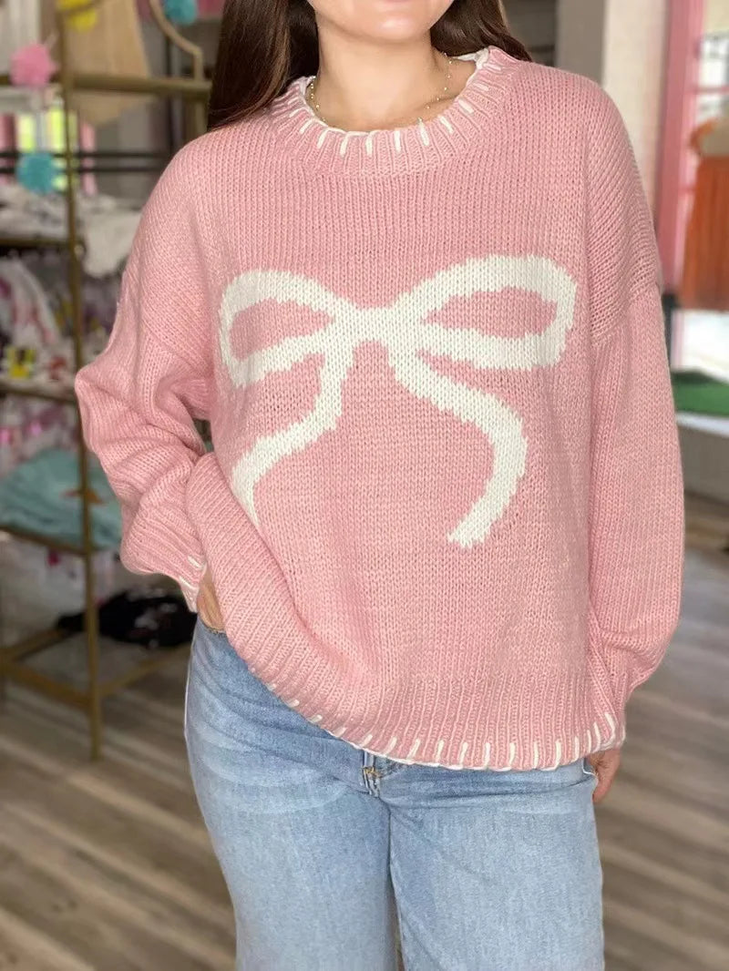 Warm Knitted Sweater Mujer for Women, Perfect for Christmas