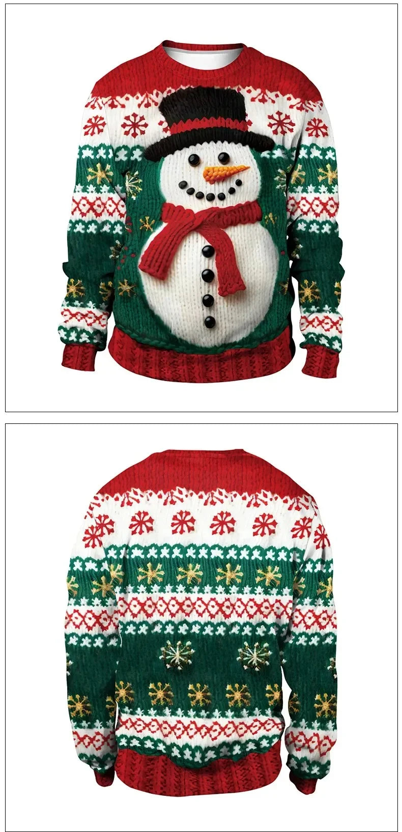 2024 Christmas Couples Sweatshirts Snowman Christmas Tree Pattern Costume Pullovers Winter Jumpers Warm Thicken Streetwear