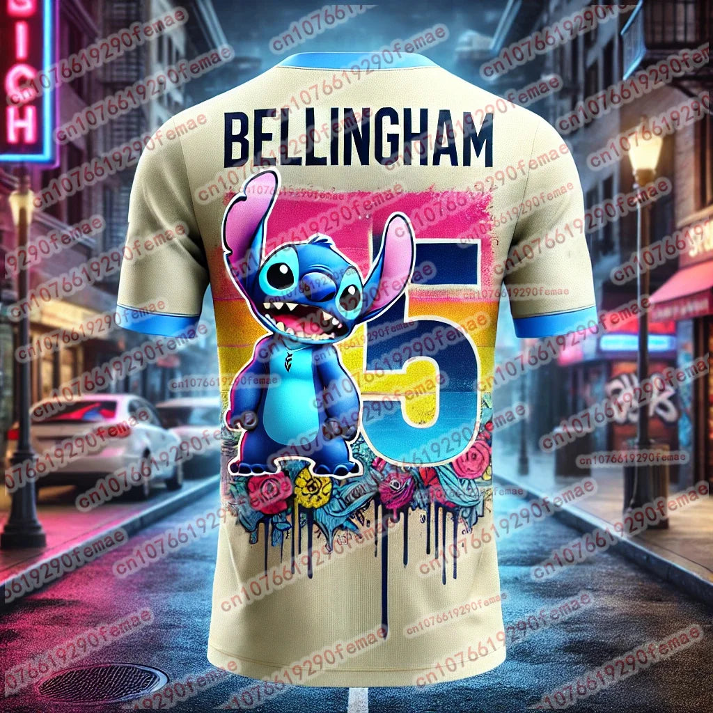 Summer Hot Sale Stitch Cute Cartoon Printed Fashion Boys and Girls Summer T-shirt Daily Kids Adult Trendy T-shirt Top