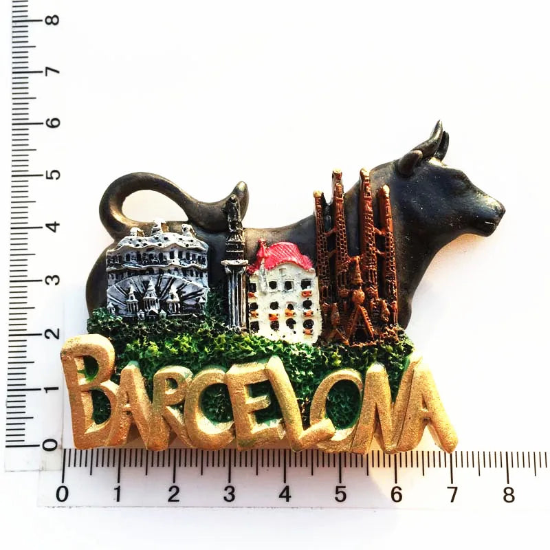 Spain Barcelona Fridge Magnets Tourist Souvenir Decoration Articles Handicraft Magnetic Refrigerator Stickers Collection Gifts