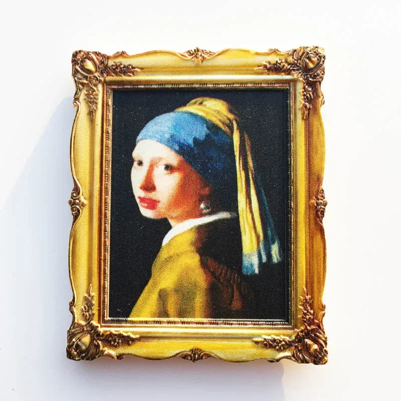 Van Gogh Picasso Oil Painting UV Photo Frame World Famous Paintings 3d Fridge Magnets Home Decoration Collection Gifts