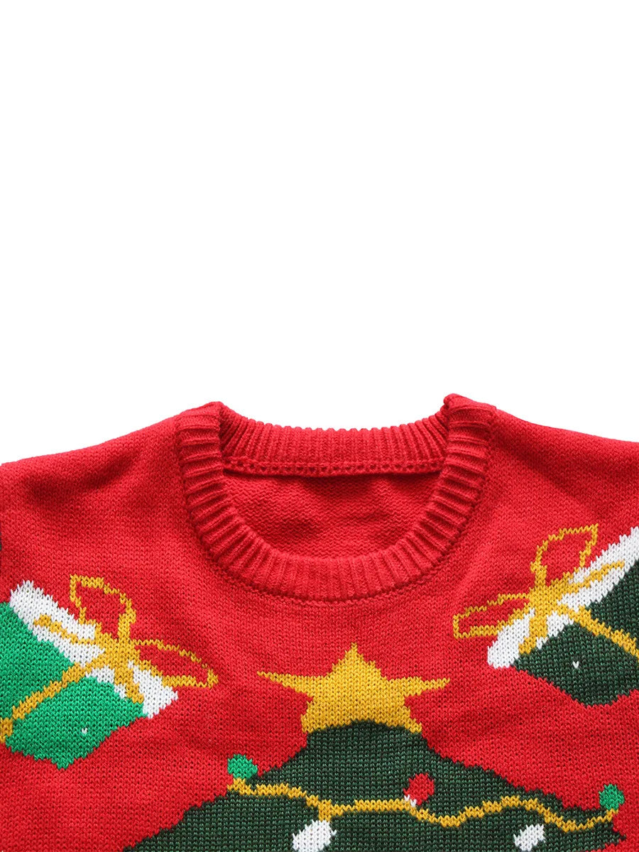 2025New Sweater Christmas Gift Sweater European and American Autumn and Winter Lazy Style Pullover Knitted Sweater