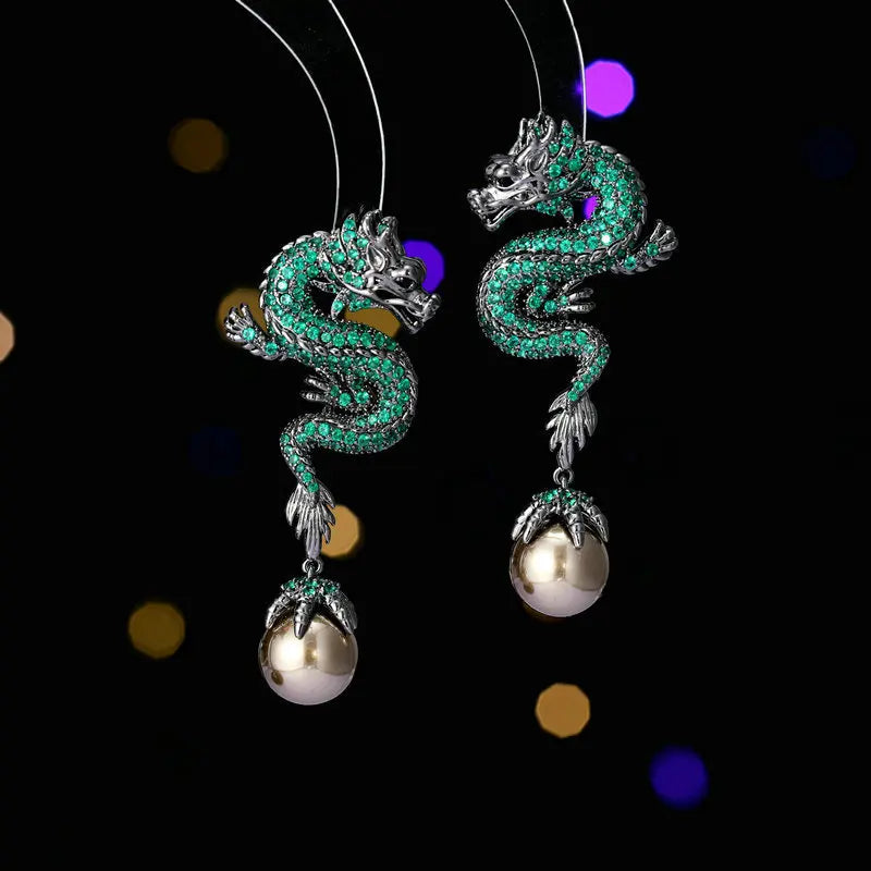 SUYU Spring New 2024 Dragon Year Zodiac Design Earrings Fashion Luxury Personalized Creative Earrings Festival Gifts