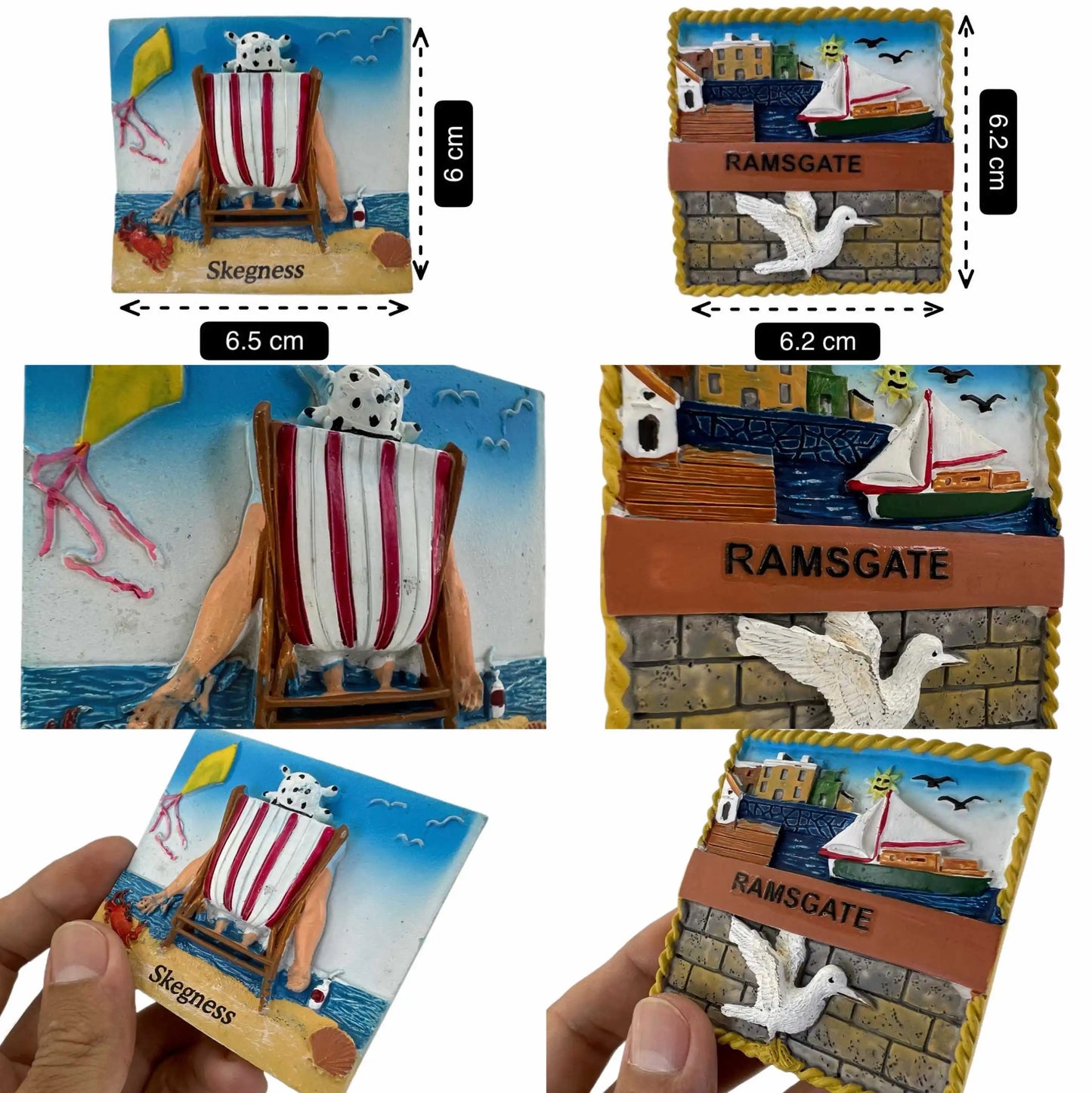 UK Fridge Magnet Manchester, Warwick Castle, Windsor Castle, Whitby, Blackpool, Stonehenge 3D Magnetic Resin Gift