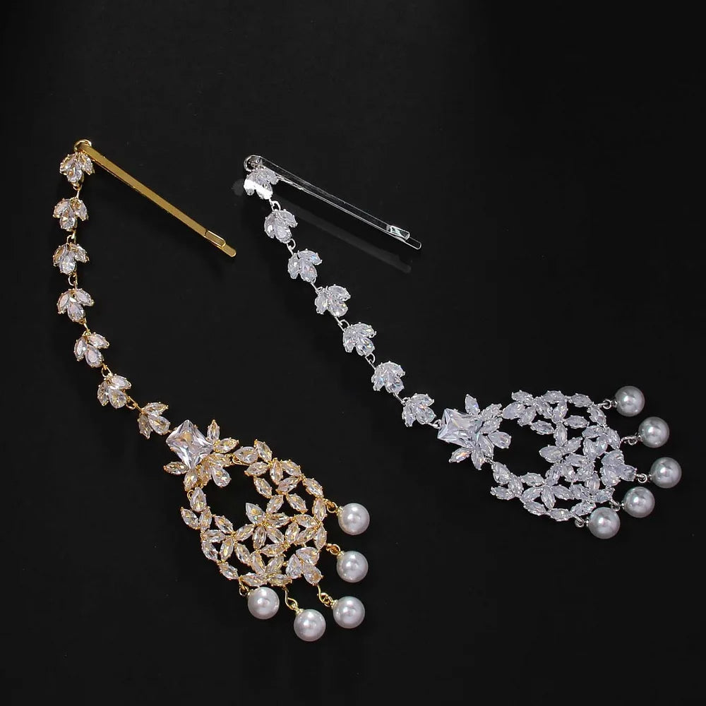 Stonefans Boho Indian Pearl Head Chain Wedding Jewellery Women Fashion 2024 Forehead Accessories Arabian Headpiece Rhinestone