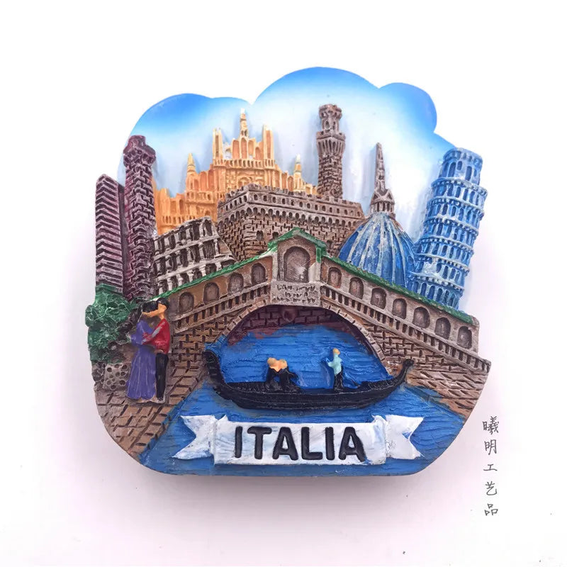 Personal Custom 3D Fridge Magnets Venezia Travel Souvenirs Home Decor Refrigerator Magnets Sticker Italy Venice Fridge Magnets