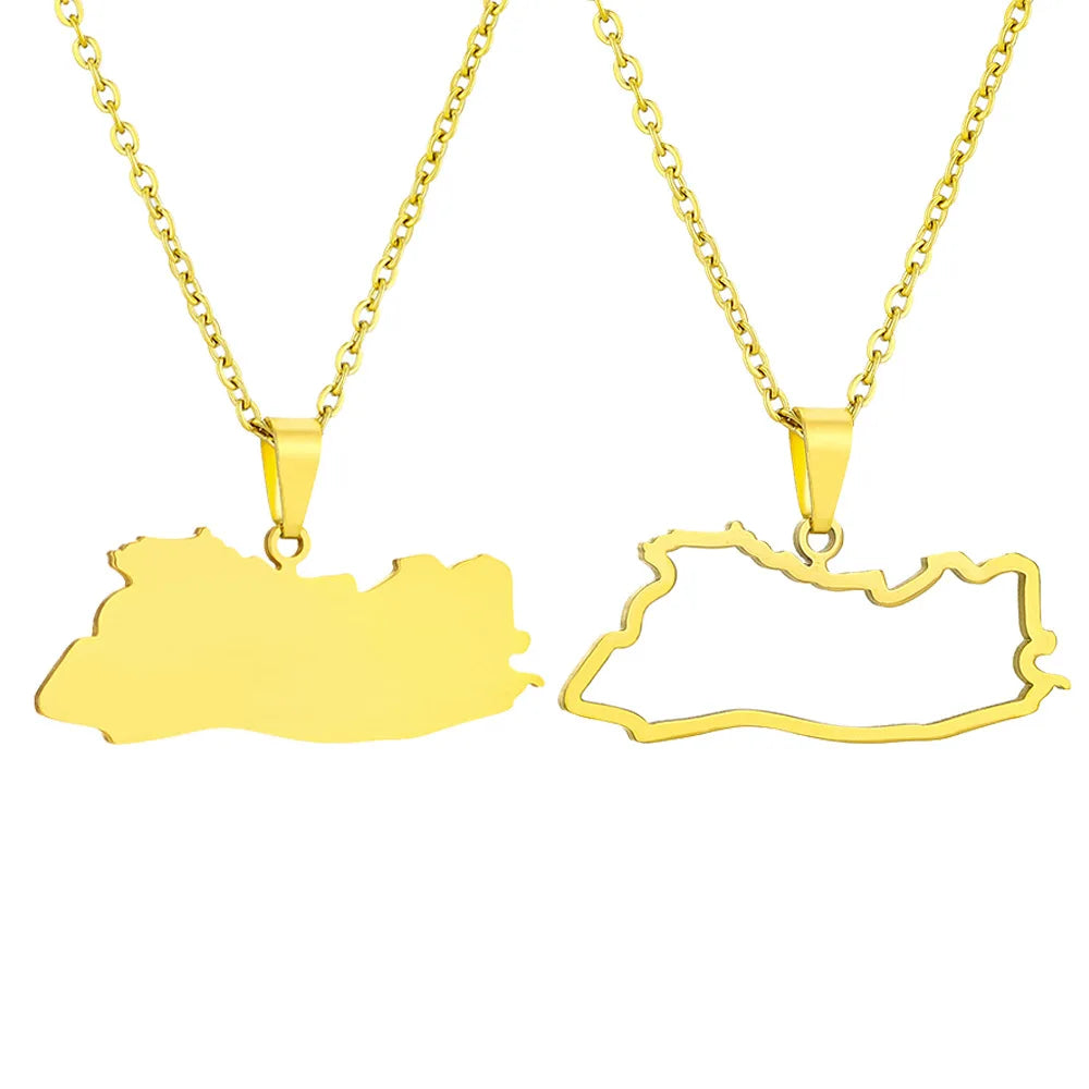 The new stainless steel glossy openwork Salvadoran pendant necklace is a bestseller for men and women on Amazon