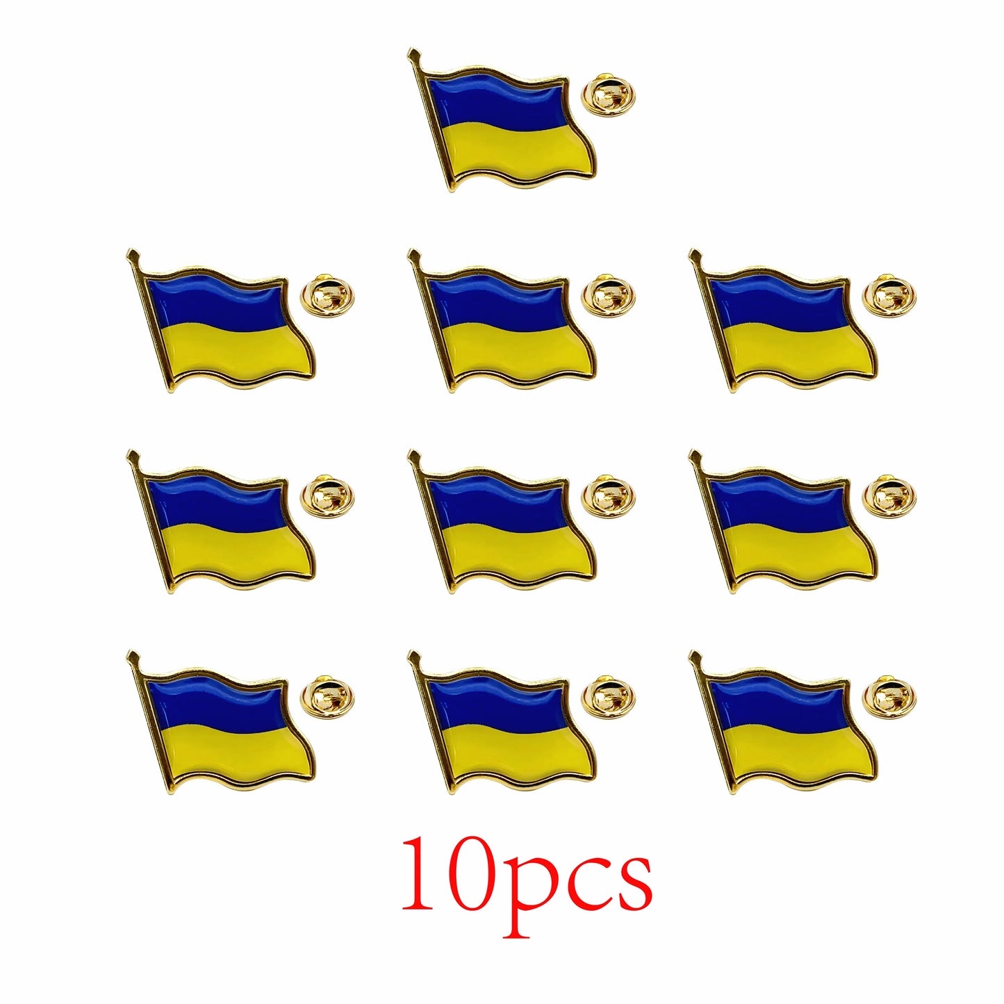Ukraine Flag Lapel Pins - Bulk Pack Ukraine National Emblem Badges for Jackets Hats Backpacks And Clothes