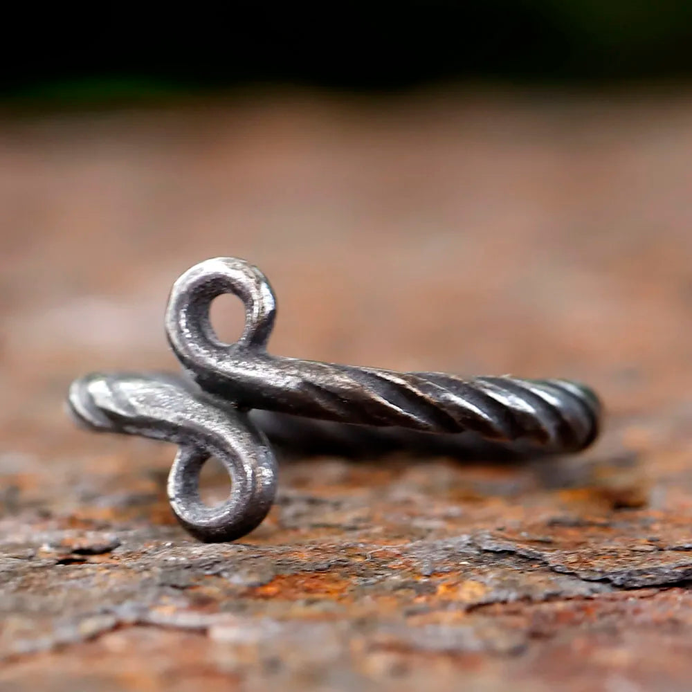 2024 NEW Men's 316L stainlesssteel Vintage Odin Norse Viking style troll cross Amulet ring for teen fashion Jewelry