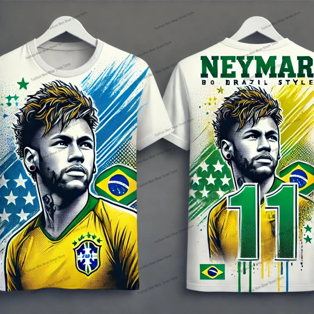 Summer Men T-shirt Women T-shirt Neymar Football Jersey No 11 3d Print Men Short Sleeve Men T-Shirt Adult Kid Jerseys T-shirt