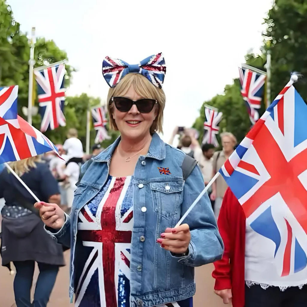 UK Flag Lapel Pin | Gold Plated Enamel British Union Jack Brooch for jackets, hats, bags | Souvenir Gifts for Men Women 100pcs