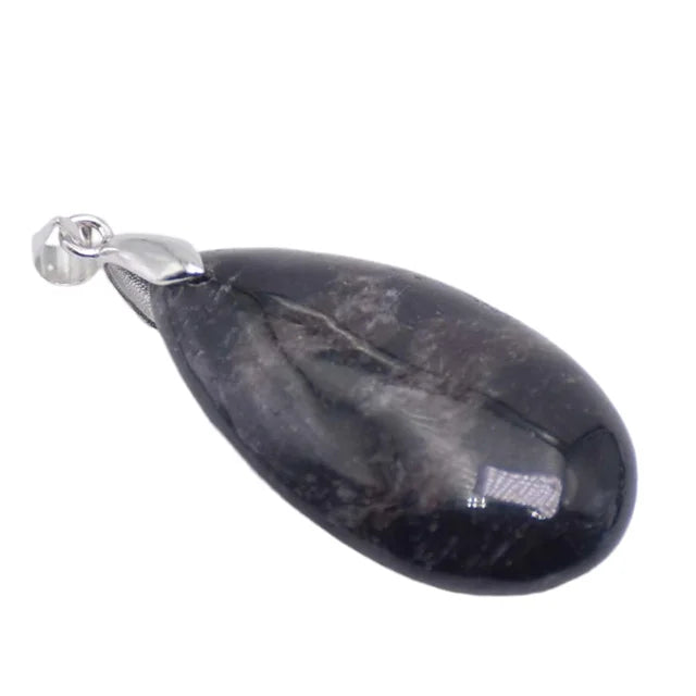 20x35mm Natural Labradorite Tiger's Eye Stone Crystal Howlite Aventurine Lapis Opal Jasper Water Drop Women Men Pendant Bead