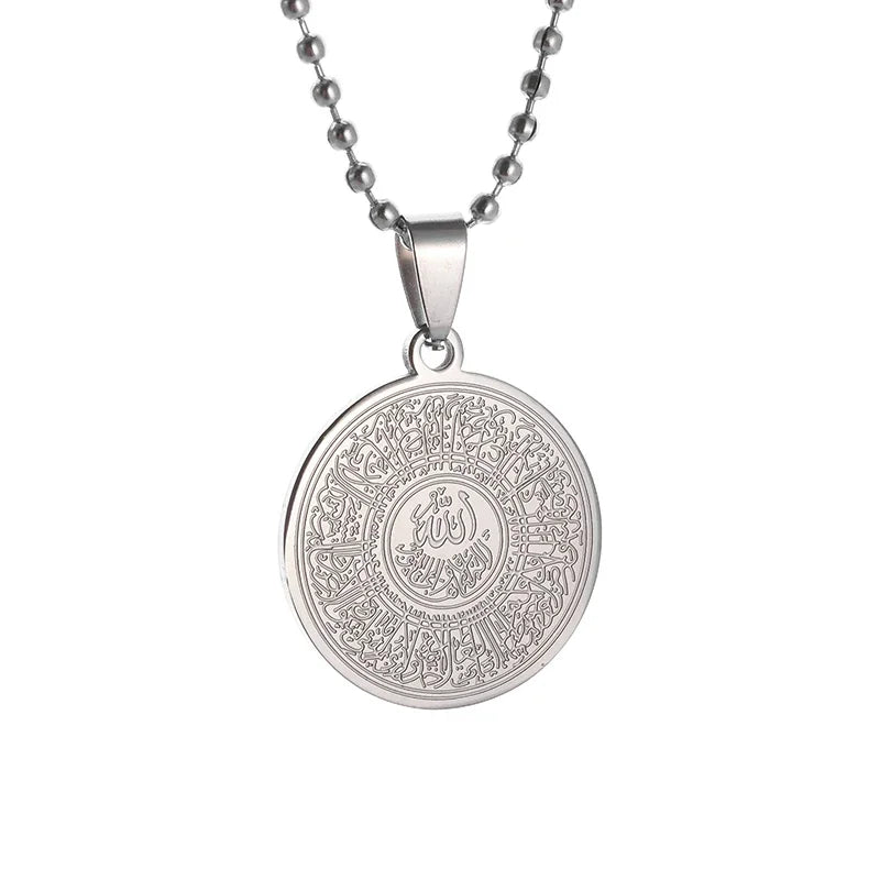 Stylish Peace Map Stainless Steel Pendant Necklace for Men Women Arabic African Jamaican Amulet Jewelry