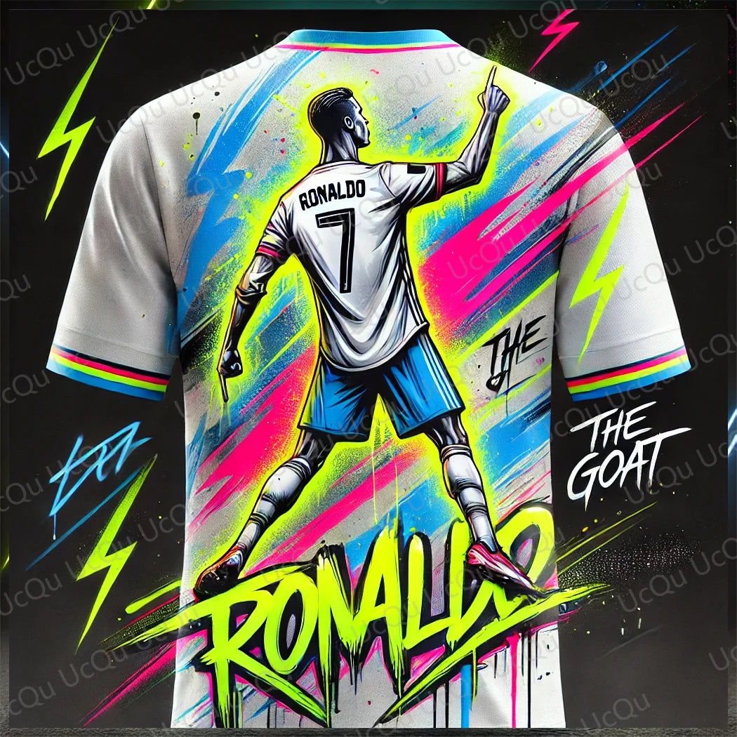 2025 CHATGPT Original Design New Arriavl The Goat Design Football Jersey Training Kit Oversized O-neck Soccer Tee
