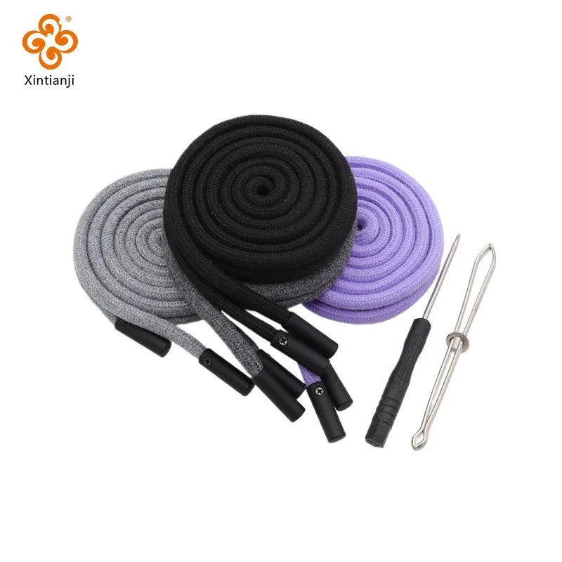 6mm Round Sweater Hat Rope Polyester Cotton Drawstring Men Women Sports Pants Waist Rope Decorative Casual Pants Belt Rope