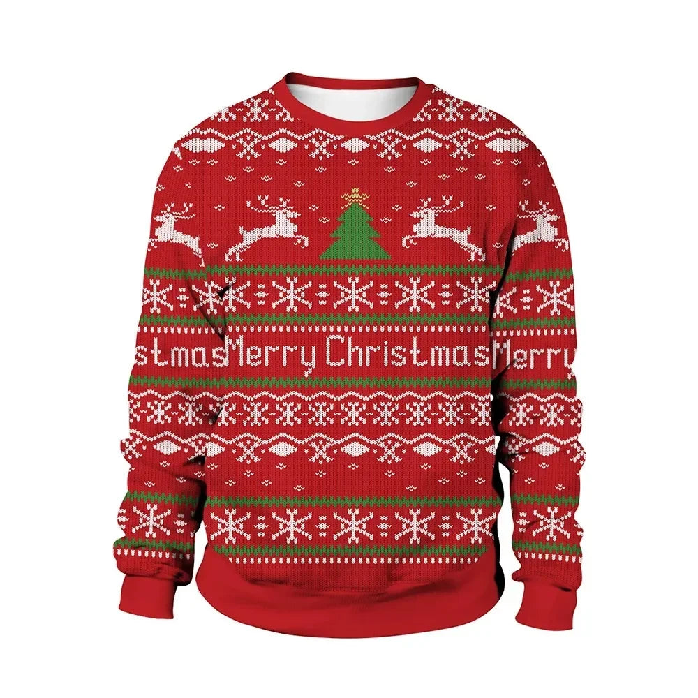 2024 Women Ugly Christmas Sweatshirt Funny Dog Head Pullovers Hoodie Humping Reindeer Climax Christmas Clothes