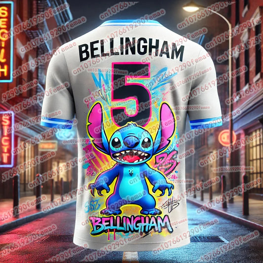 Summer Hot Sale Stitch Cute Cartoon Printed Fashion Boys and Girls Summer T-shirt Daily Kids Adult Trendy T-shirt Top