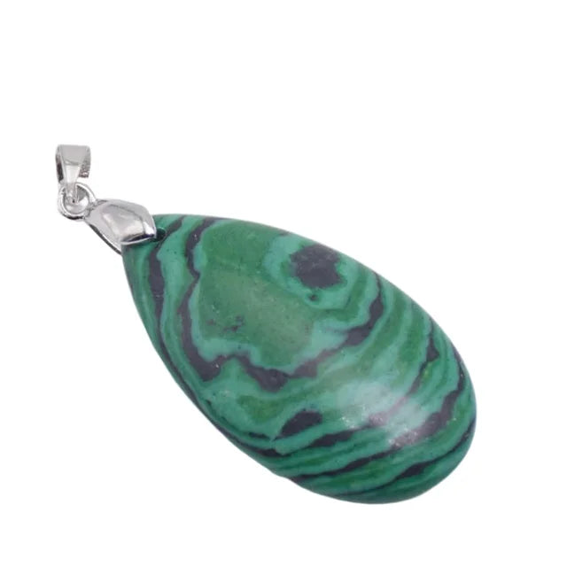 20x35mm Natural Labradorite Tiger's Eye Stone Crystal Howlite Aventurine Lapis Opal Jasper Water Drop Women Men Pendant Bead