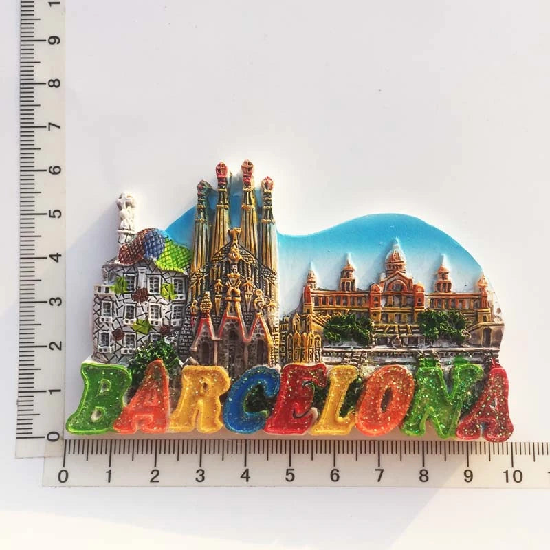 Spain Barcelona Fridge Magnets Tourist Souvenir Decoration Articles Handicraft Magnetic Refrigerator Stickers Collection Gifts