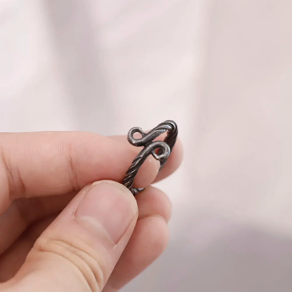 2024 NEW Men's 316L stainlesssteel Vintage Odin Norse Viking style troll cross Amulet ring for teen fashion Jewelry