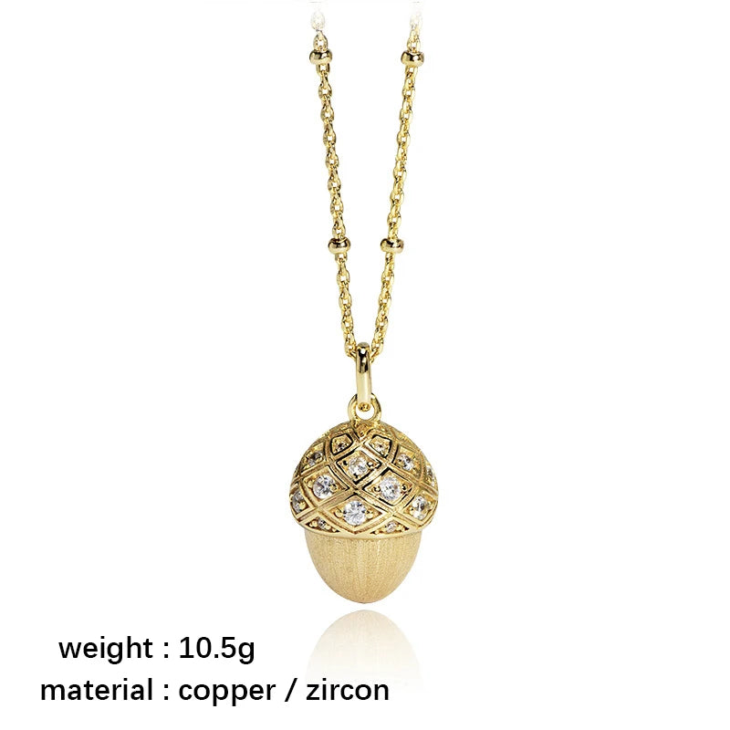 Vintage Pinecone Cute Elegant Pendant Women Fashion Jewelry Trendy Unique Personality Exquisite Accessories Party Gifts QD383