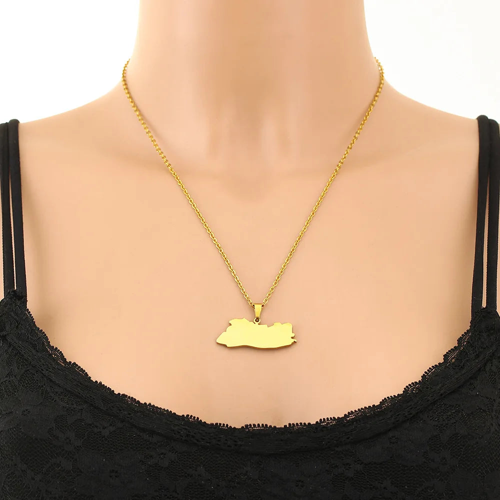 The new stainless steel glossy openwork Salvadoran pendant necklace is a bestseller for men and women on Amazon