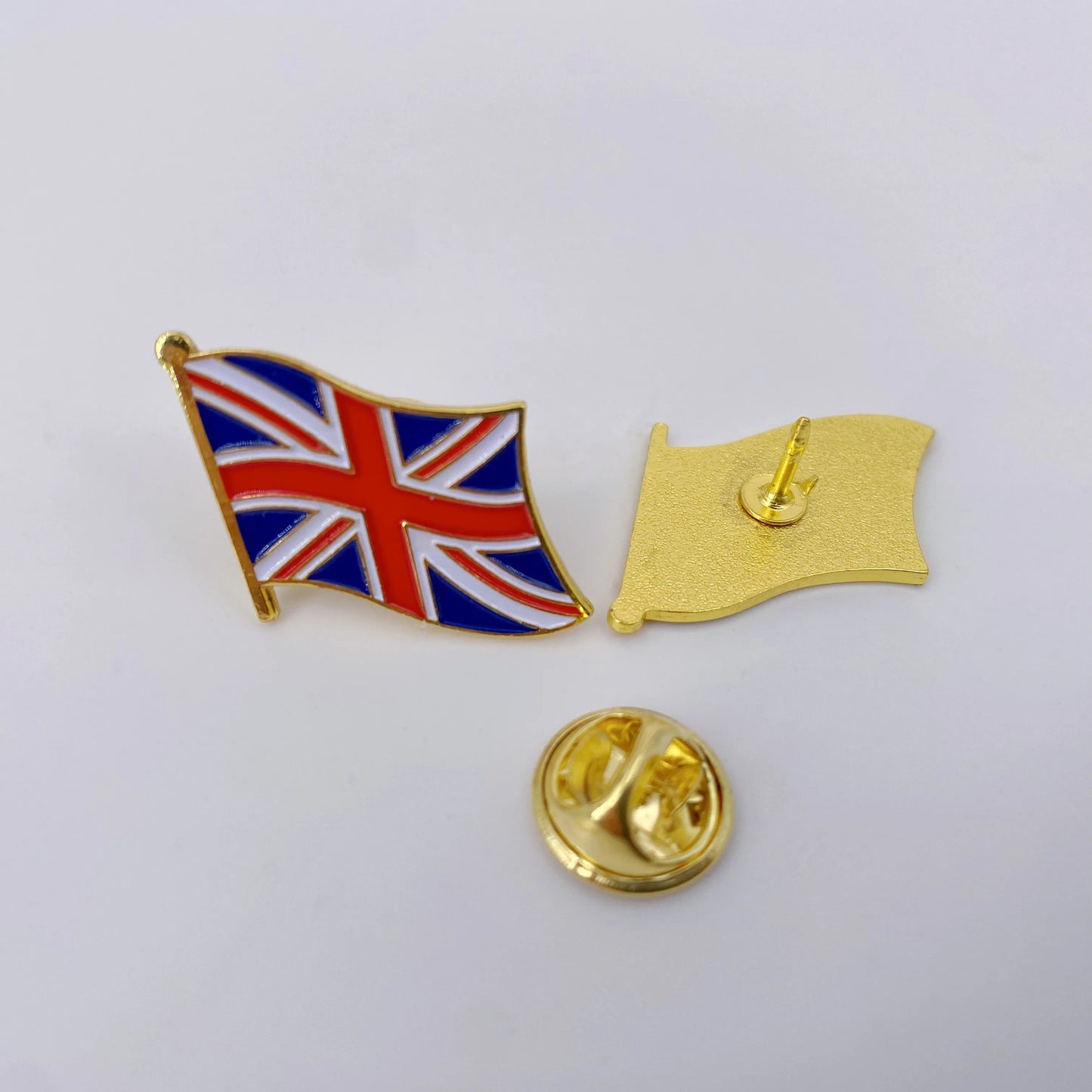 UK Flag Lapel Pin | Gold Plated Enamel British Union Jack Brooch for jackets, hats, bags | Souvenir Gifts for Men Women 100pcs