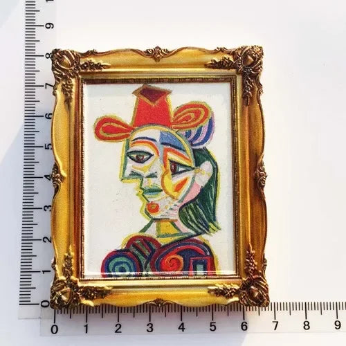 Van Gogh Picasso Oil Painting UV Photo Frame World Famous Paintings 3d Fridge Magnets Home Decoration Collection Gifts