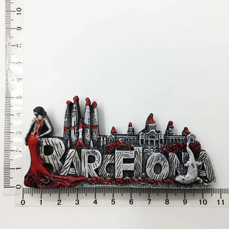 Spain Barcelona Fridge Magnets Tourist Souvenir Decoration Articles Handicraft Magnetic Refrigerator Stickers Collection Gifts