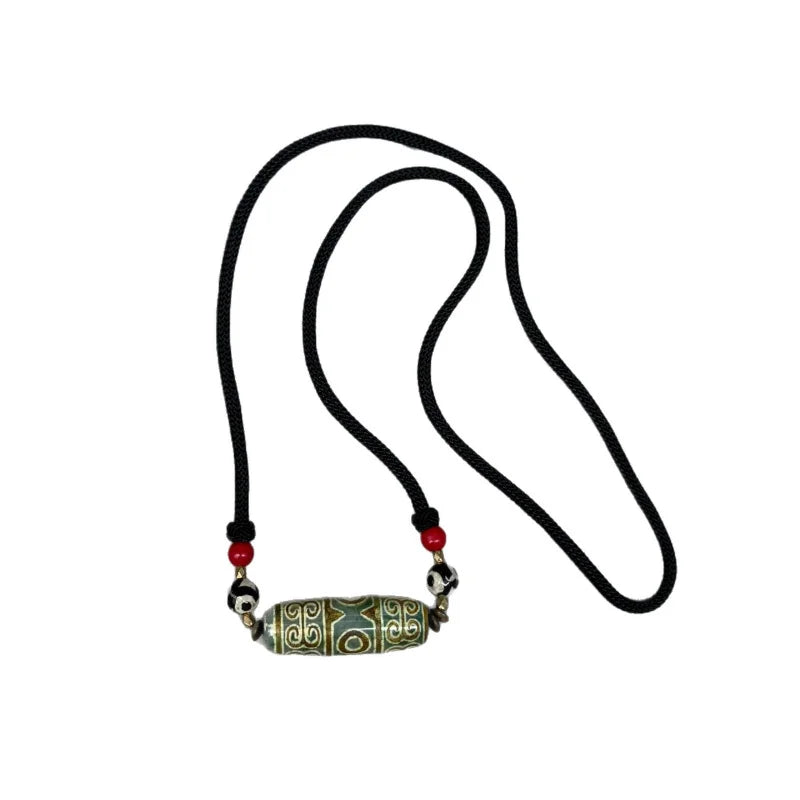 Tibetan Style Agate Dzi Bead Jewelry Accessories Necklace Handmade Fashion Unisex Pendant