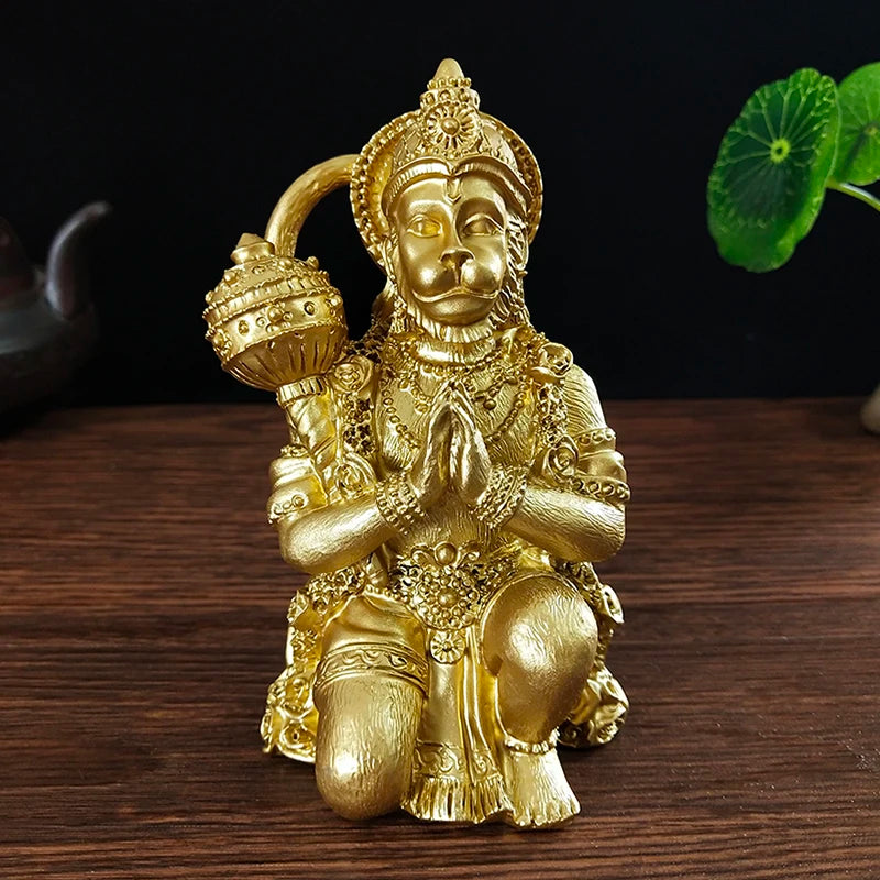 Stone Color Hanuman Statue Sculpture Big Resin Hindu Monkey God Buddha Statues Figurine Zen Home Garden Decoration Lucky Gifts
