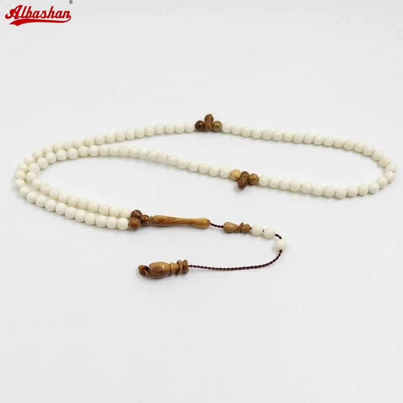 Tasbih Natural Camel bone with kuka wood 99 prayer beads Muslim ADHA eid gift misbaha arabic fashion bracelet