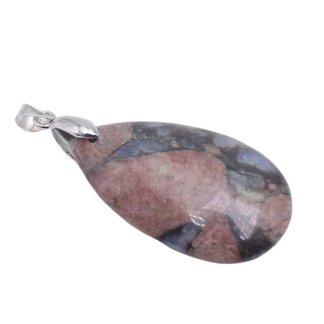 20x35mm Natural Labradorite Tiger's Eye Stone Crystal Howlite Aventurine Lapis Opal Jasper Water Drop Women Men Pendant Bead