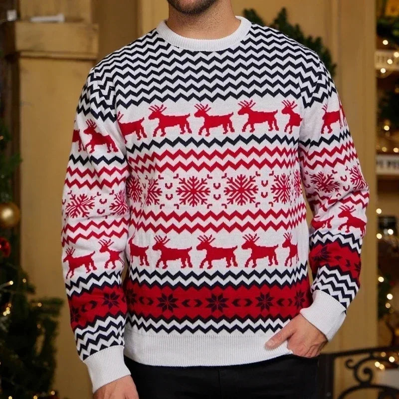 2025 Christmas Sweaters Women Men Boys Girls Matching Outfits Couples Kids Casual Knitwear Long Sleeve Jumpers Xmas Family Look